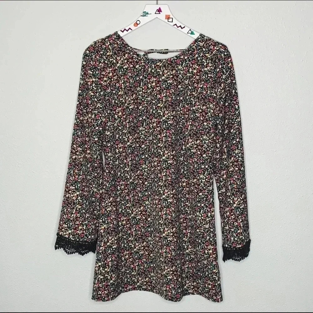 Band of Gypsies Floral Tie-Back Dress